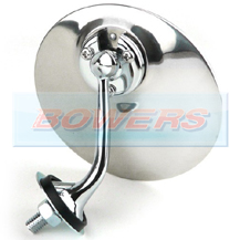 Lucas Style Chrome Round Exterior Door/Wing Mirror (Right Hand/Offside)